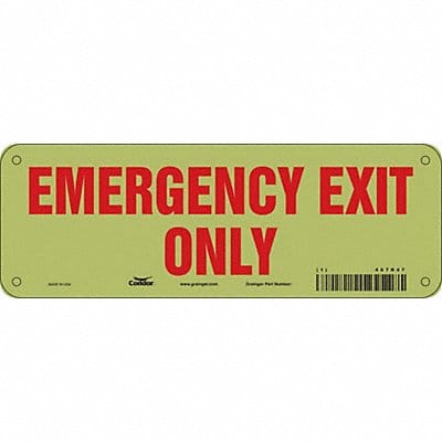 Safety Sign 3 1/2 in x 10 in Glow Vinyl