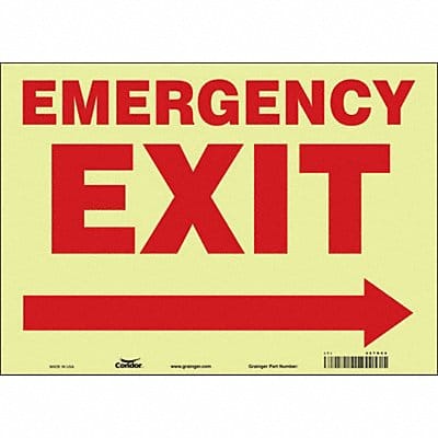 Safety Sign 10 in x 14 in Glow Vinyl