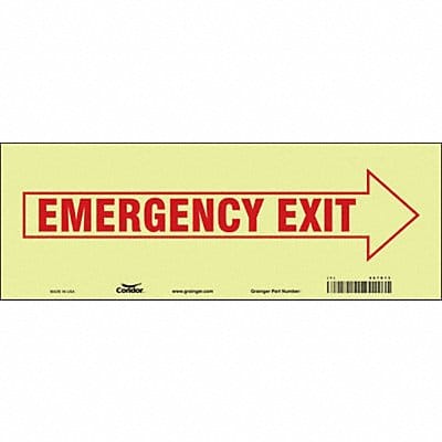 Safety Sign 5 in x 14 in Glow Vinyl