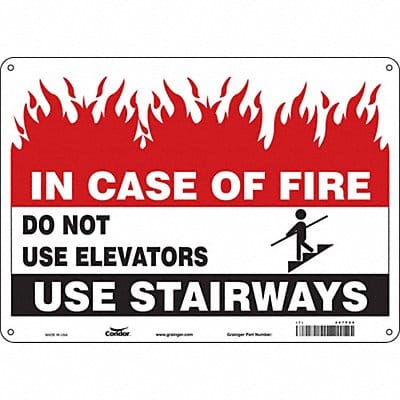 Safety Sign 10 in x 14 in Aluminum