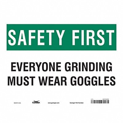 Safety Sign 10 inx14 in Vinyl