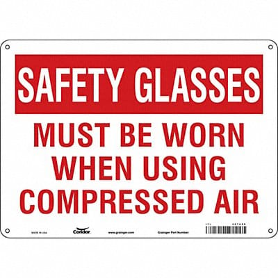 Safety Sign 10 inx14 in Aluminum