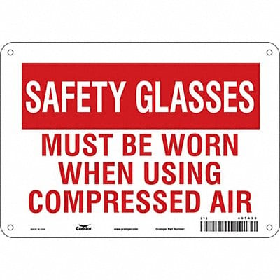 Safety Sign 7 inx10 in Polyethylene