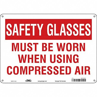 Safety Sign 10 inx14 in Polyethylene