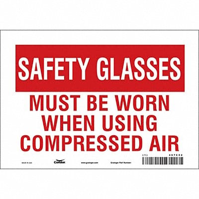 Safety Sign 7 inx10 in Vinyl