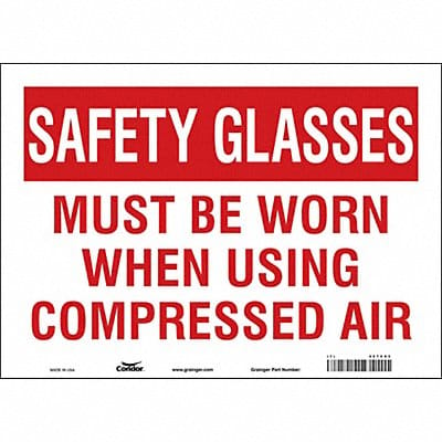 Safety Sign 10 inx14 in Vinyl