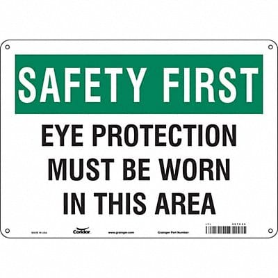 Safety Sign 10 in x 14 in Aluminum