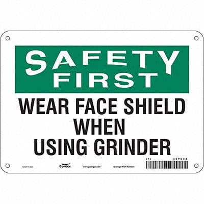 Safety Sign 7 inx10 in Polyethylene