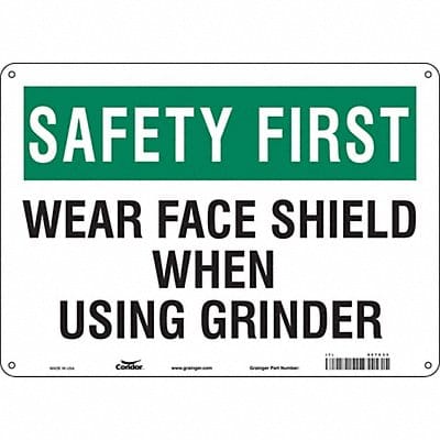 Safety Sign 10 inx14 in Polyethylene