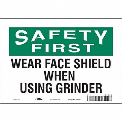 Safety Sign 7 inx10 in Vinyl