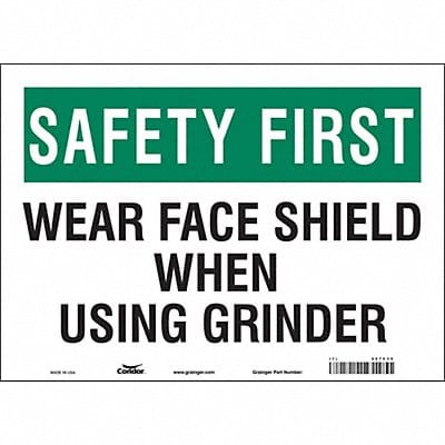 Safety Sign 10 inx14 in Vinyl