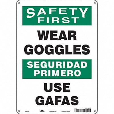 Safety Sign 14 inx10 in Aluminum