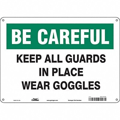 Safety Sign 10 in x 14 in Aluminum