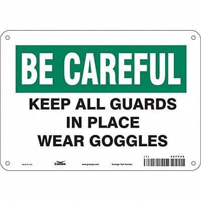 Safety Sign 7 inx10 in Polyethylene