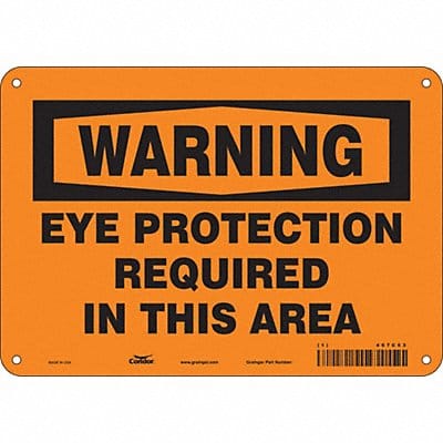 Safety Sign 7 in x 10 in Polyethylene