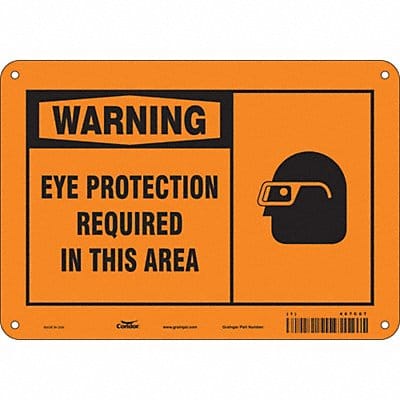 Safety Sign 7 in x 10 in Aluminum