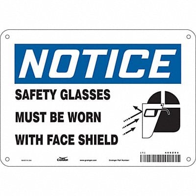 Safety Sign 7 in x 10 in Aluminum