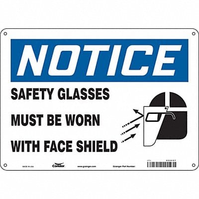 Safety Sign 10 inx14 in Polyethylene