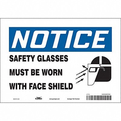 Safety Sign 7 in x 10 in Vinyl