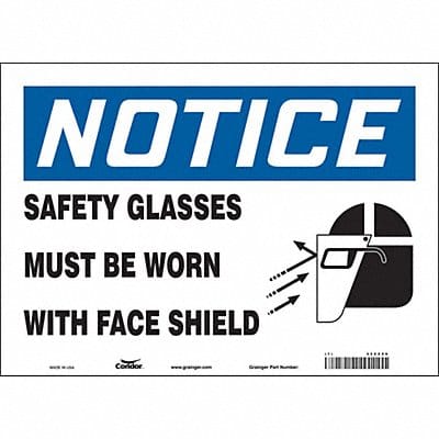 Safety Sign 10 inx14 in Vinyl