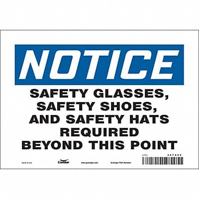 Safety Sign 7 in x 10 in Vinyl