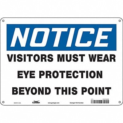 Safety Sign 10 inx14 in Aluminum