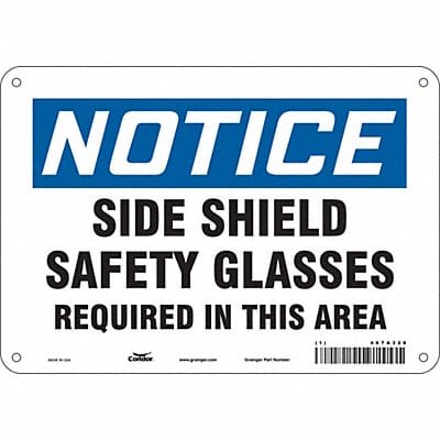 Safety Sign 7 in x 10 in Aluminum