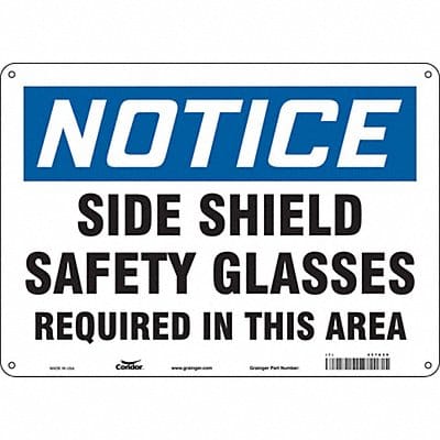 Safety Sign 10 in x 14 in Aluminum