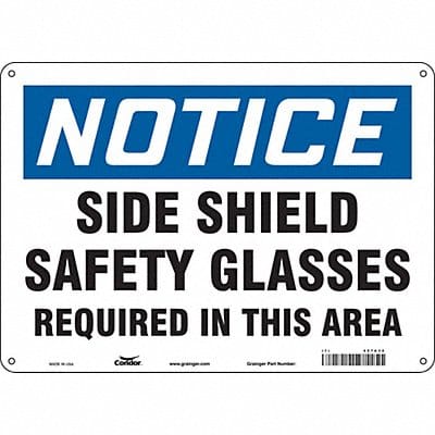 Safety Sign 10 in x 14 in Polyethylene