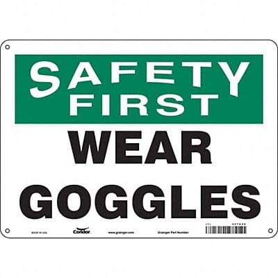 J7029 Safety Sign 10 in x 14 in Aluminum