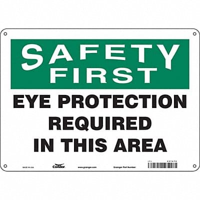 Safety Sign 10 inx14 in Aluminum