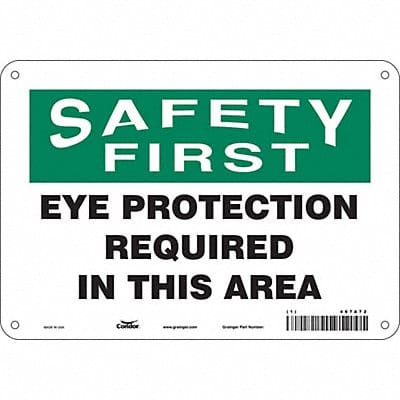 Safety Sign 7 inx10 in Polyethylene