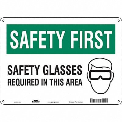 Safety Sign 10 inx14 in Aluminum