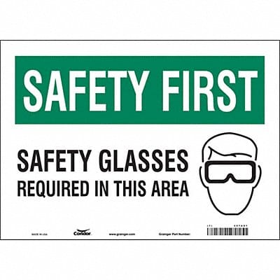 Safety Sign 10 inx14 in Vinyl