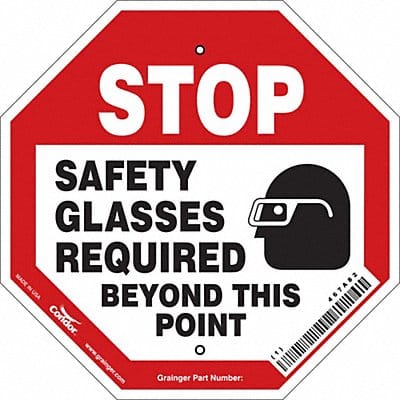 Safety Sign 12 inx12 in Aluminum