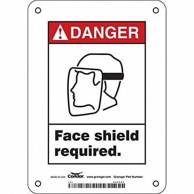 Safety Sign 7 in x 5 in Aluminum