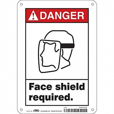 Safety Sign 10 in x 7 in Aluminum