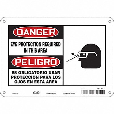 Safety Sign 7 in x 10 in Polyethylene