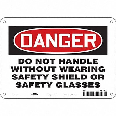 Safety Sign 7 in x 10 in Aluminum