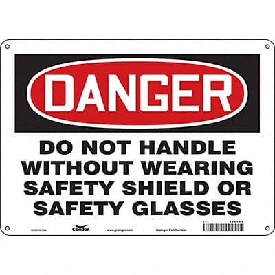 Safety Sign 10 in x 14 in Polyethylene