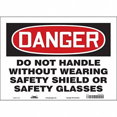 Safety Sign 10 in x 14 in Vinyl