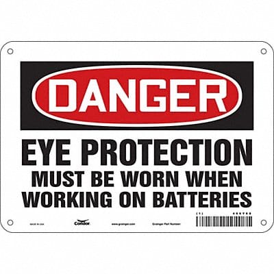 Safety Sign 7 in x 10 in Polyethylene