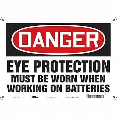 Safety Sign 10 in x 14 in Polyethylene