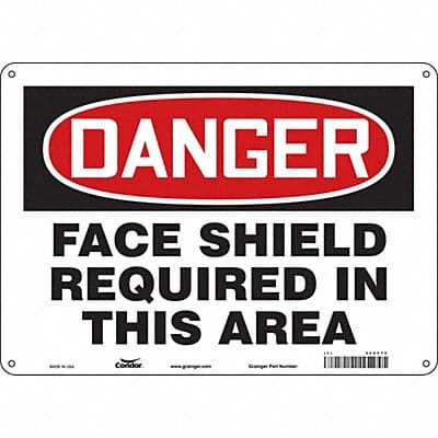 Safety Sign 10 in x 14 in Polyethylene