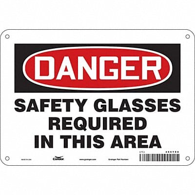 Safety Sign 7 inx10 in Polyethylene