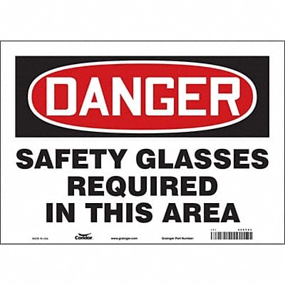 Safety Sign 10 in x 14 in Vinyl