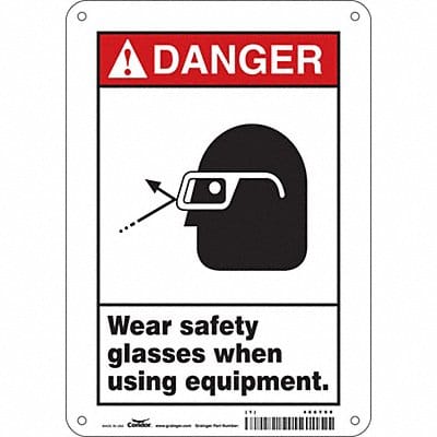 Safety Sign 10 inx7 in Aluminum