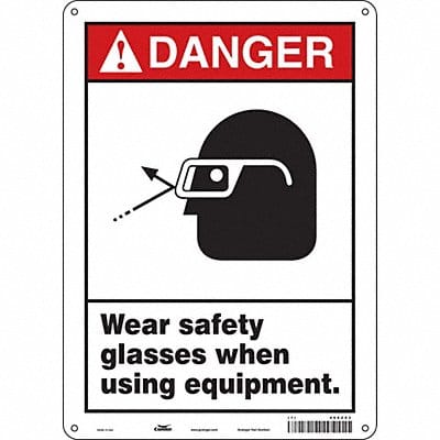 Safety Sign 14 in x 10 in Polyethylene