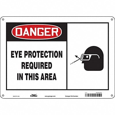 Safety Sign 10 in x 14 in Polyethylene