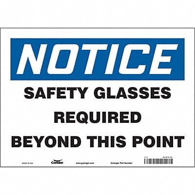 J7003 Safety Sign 10 inx14 in Vinyl